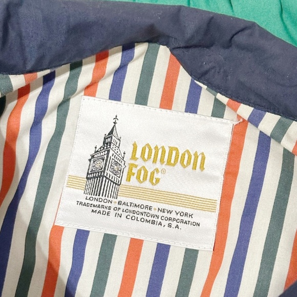 London Fog Vintage Men’s Green and Navy Weatherproof Jacket - Size XL - Picture 5 of 6